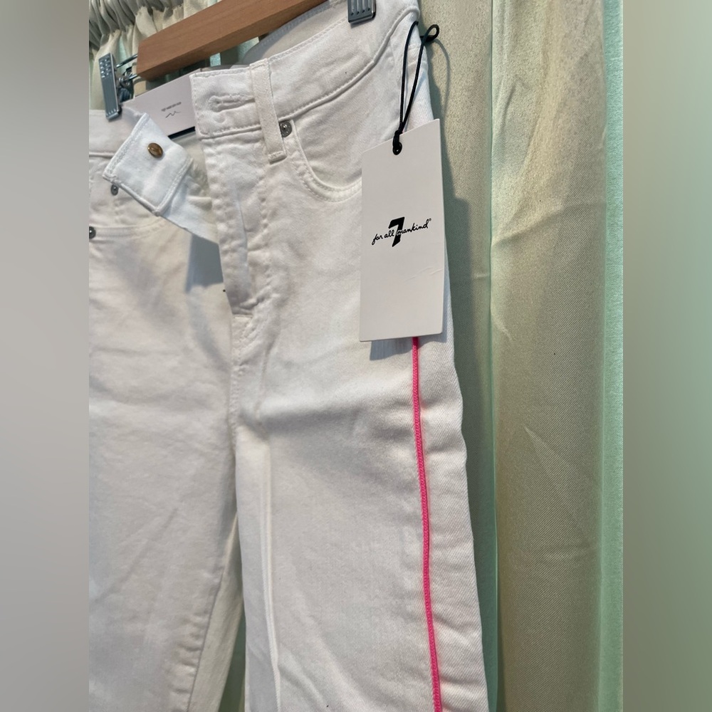7 for All Mankind White Flare Jeans
